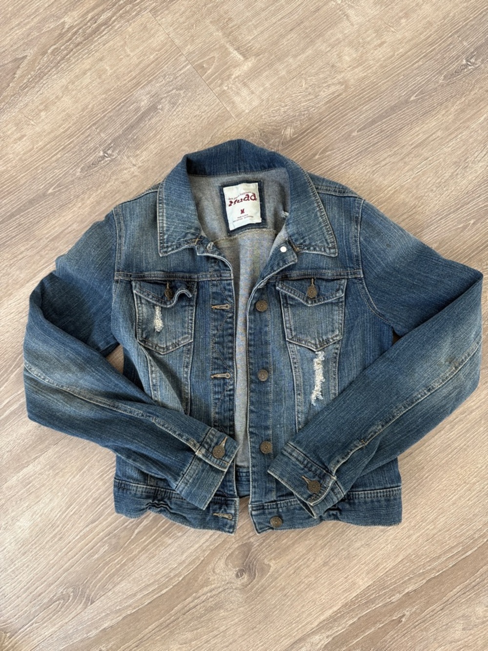 Mudd Distressed Blue Jean Jacket